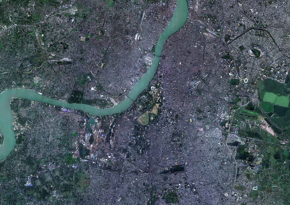 Kolkata, India, satellite image