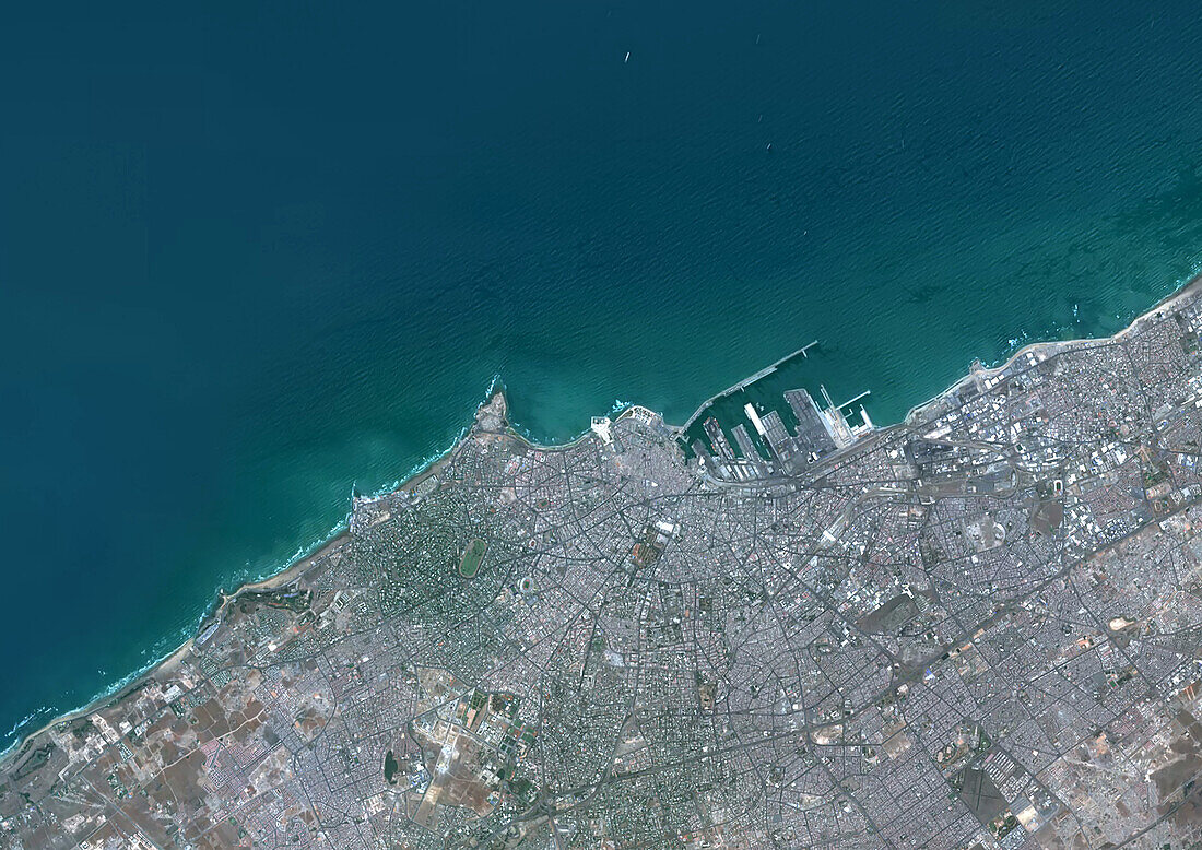 Casablanca, Morocco, satellite image