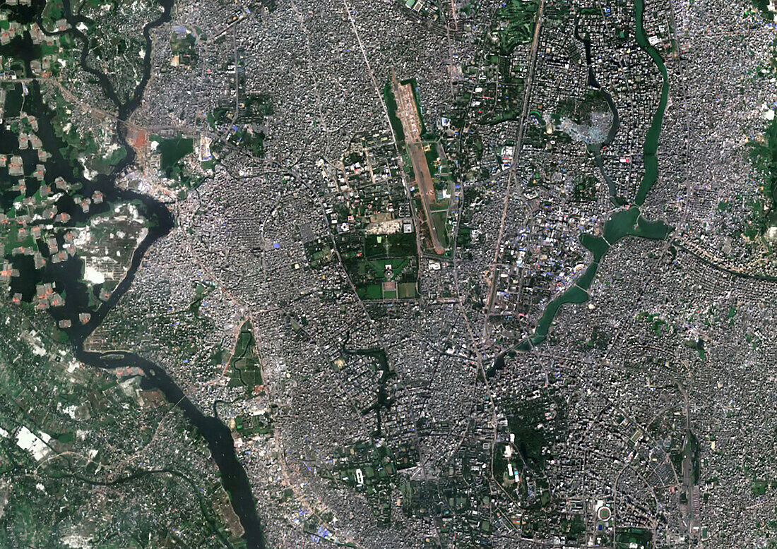 Dhaka, Bangladesh, satellite image