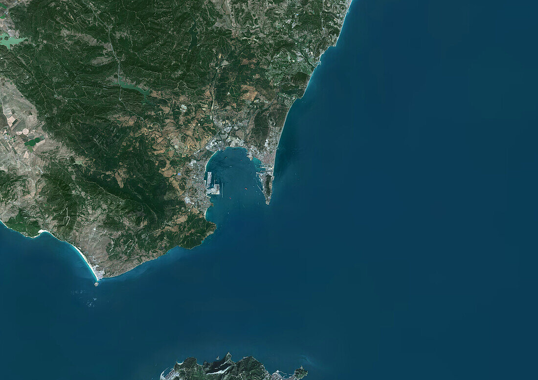 Gibraltar, UK, satellite image