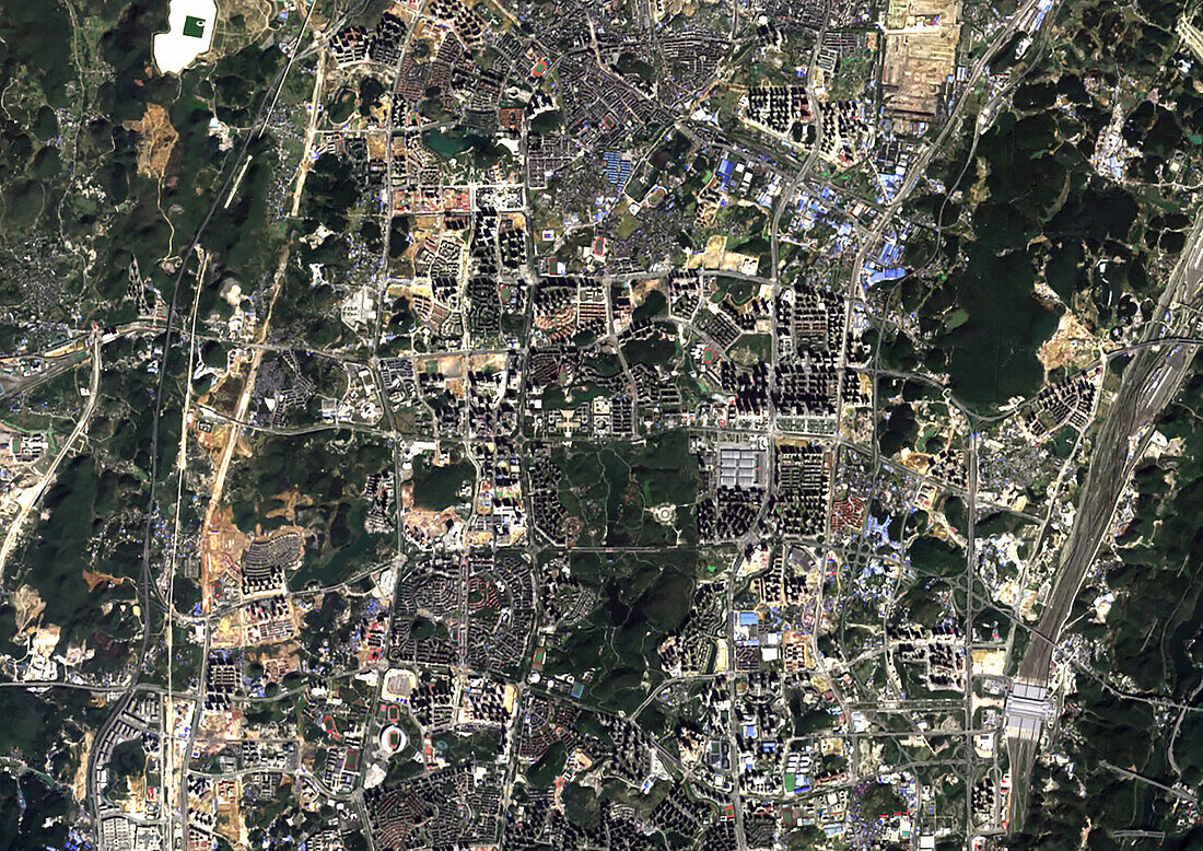 Guiyang, China, satellite image