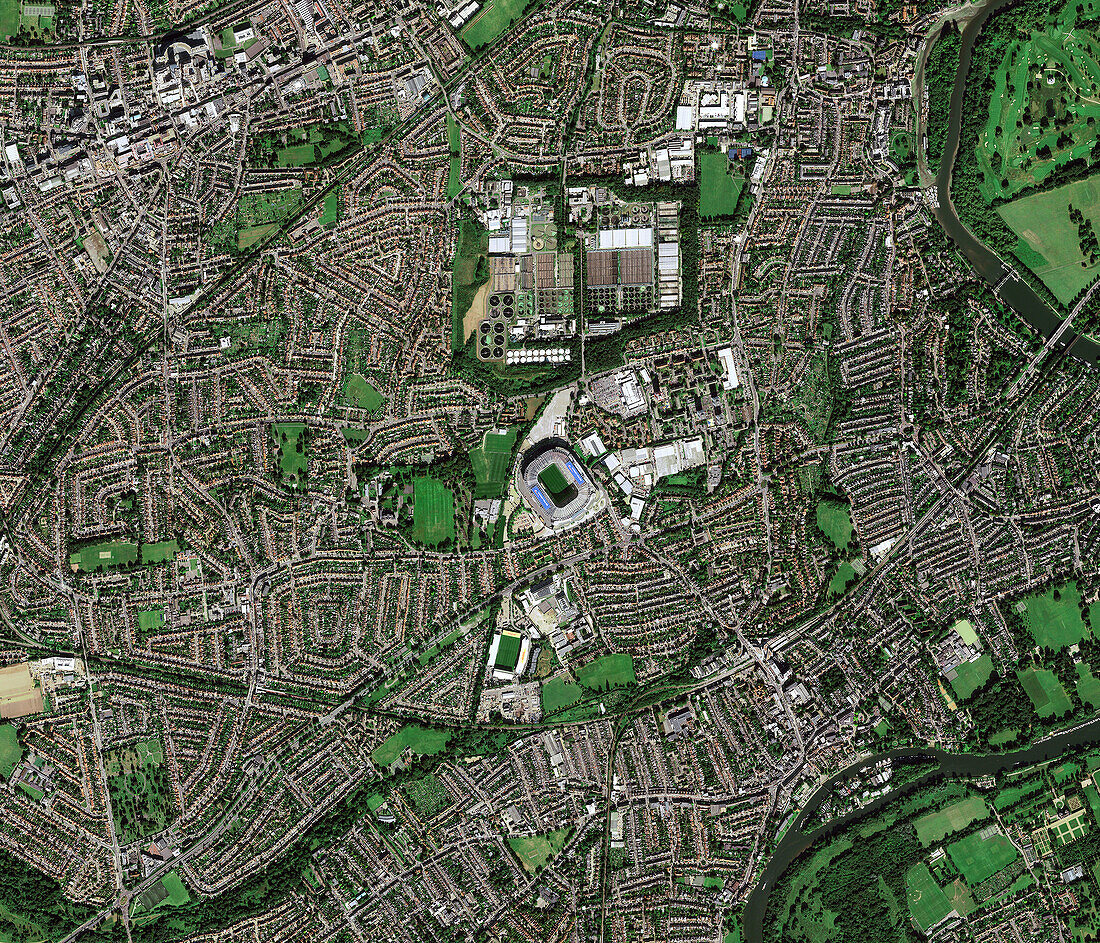 Twickenham, London, England, UK, satellite image