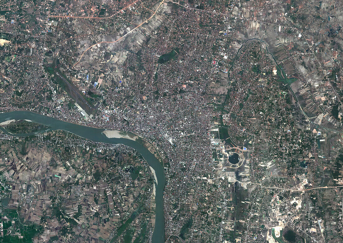Vientiane, Laos, satellite image