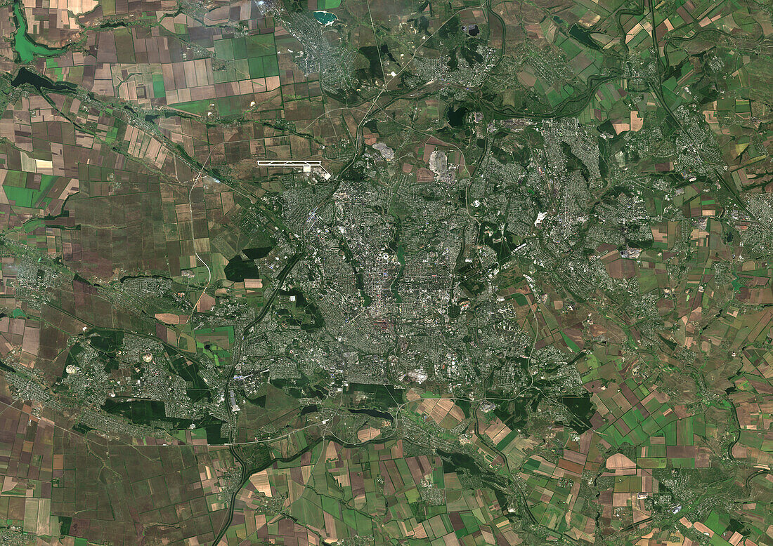 Donetsk, Ukraine, satellite image