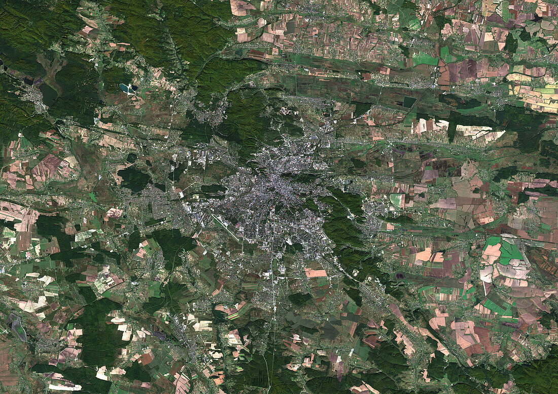 Lviv, Ukraine, satellite image