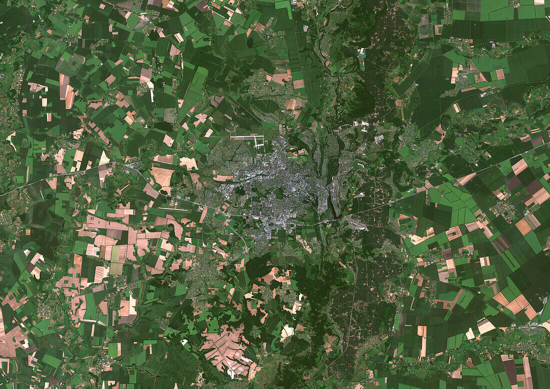 Poltava, Ukraine, satellite image