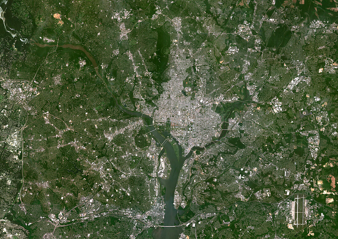 Washington DC, USA, satellite image