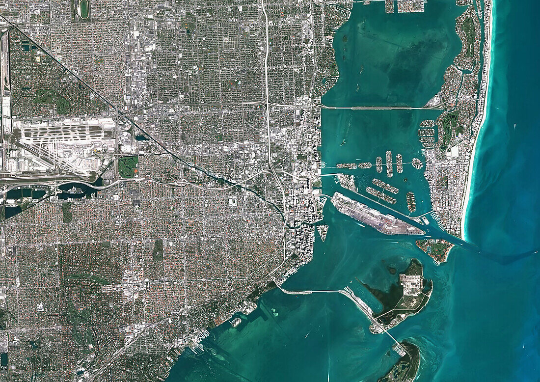 Miami, Florida, USA, satellite image