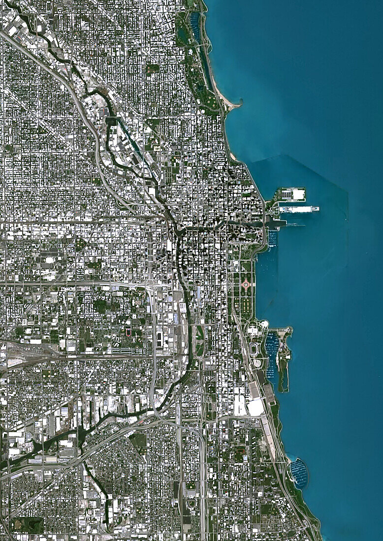 Chicago, Illinois, USA, satellite image