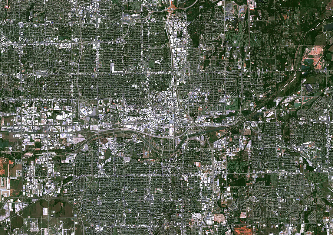 Oklahoma City, Oklahoma, USA, satellite image