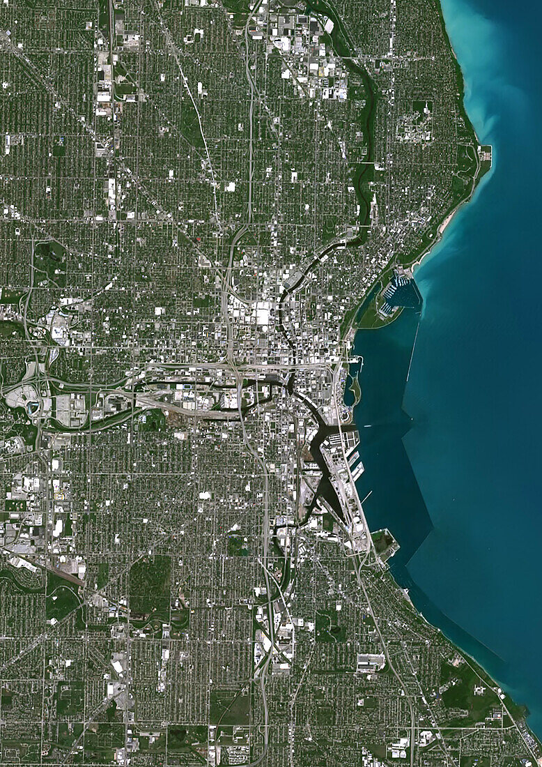 Milwaukee, Wisconsin, USA, satellite image