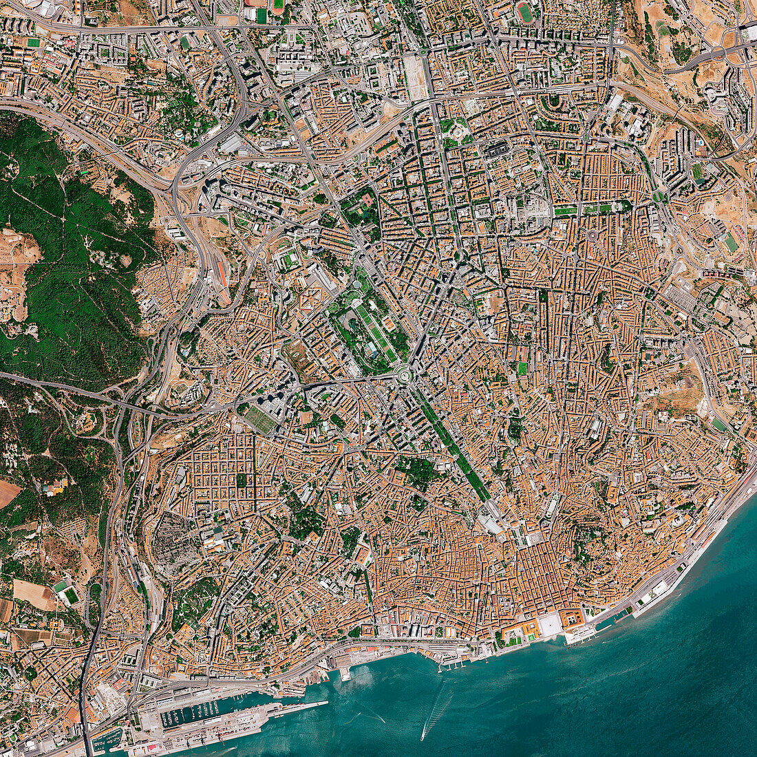Lisbon, Portugal, satellite image