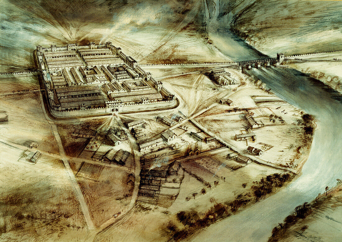 Chester's Roman Fort, c2nd century, illustration