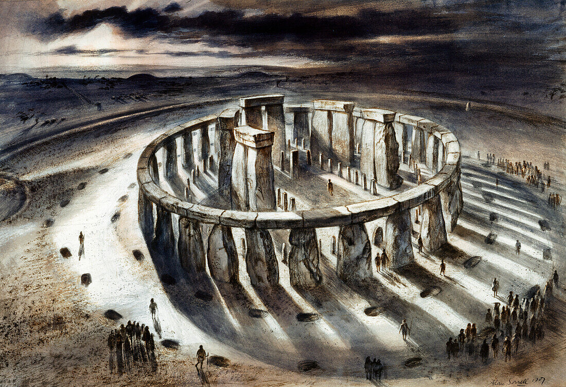 Stonehenge 1000BC, illustration