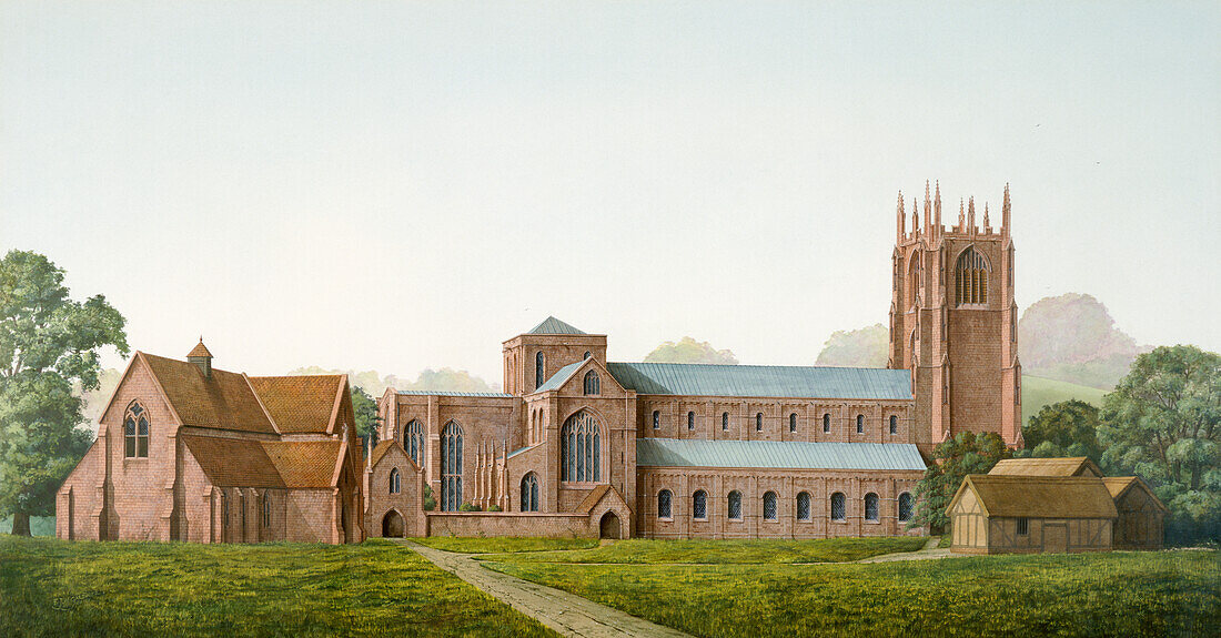 Furness Abbey, c12th century, illustration