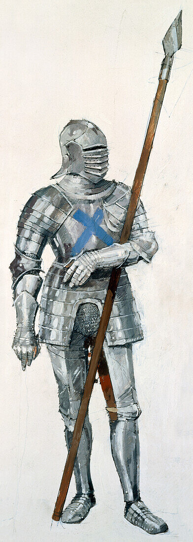 Scottish soldier, Battle of Flodden Field, 1513, illustration