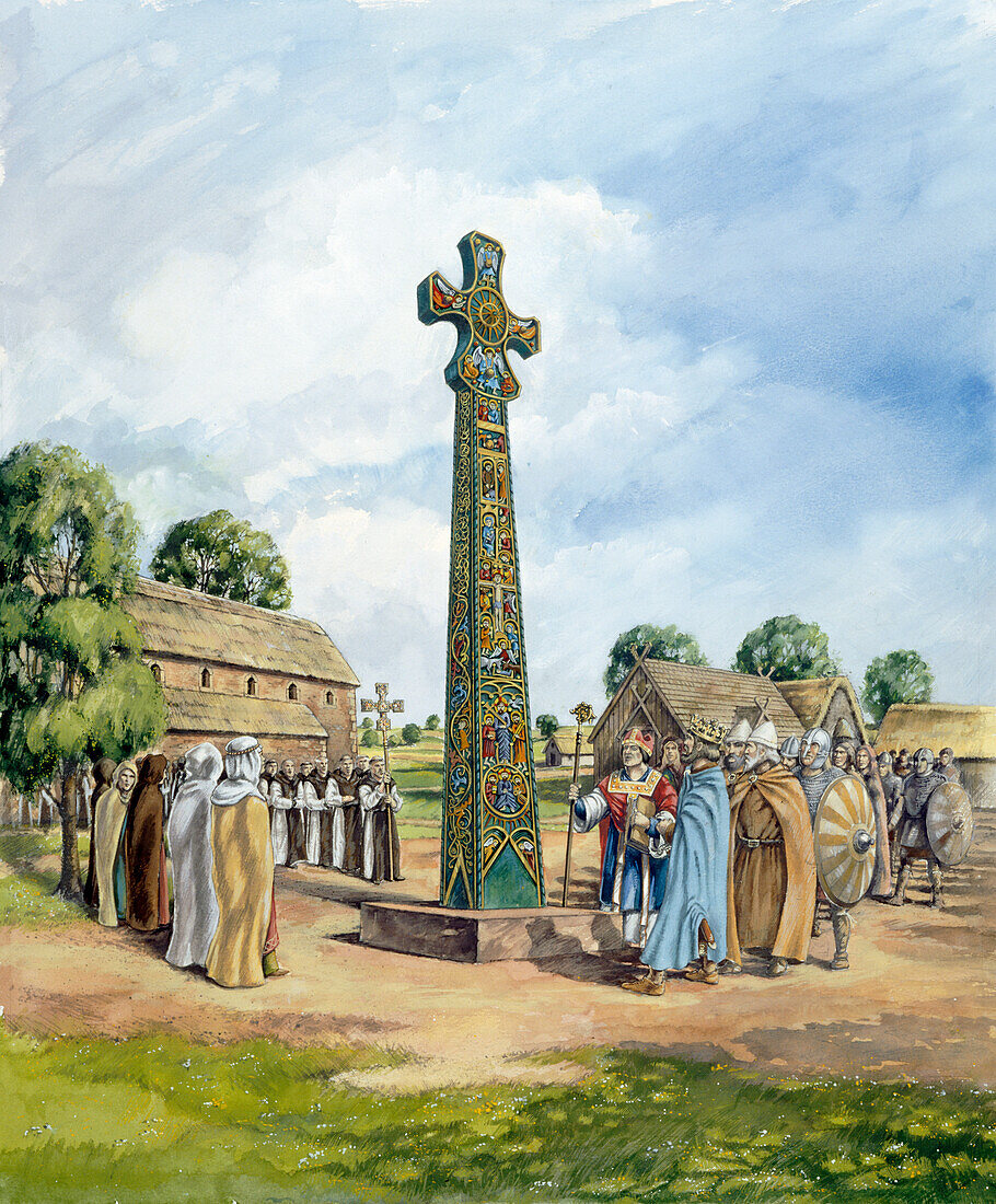Sandbach Crosses, 9th century, illustration