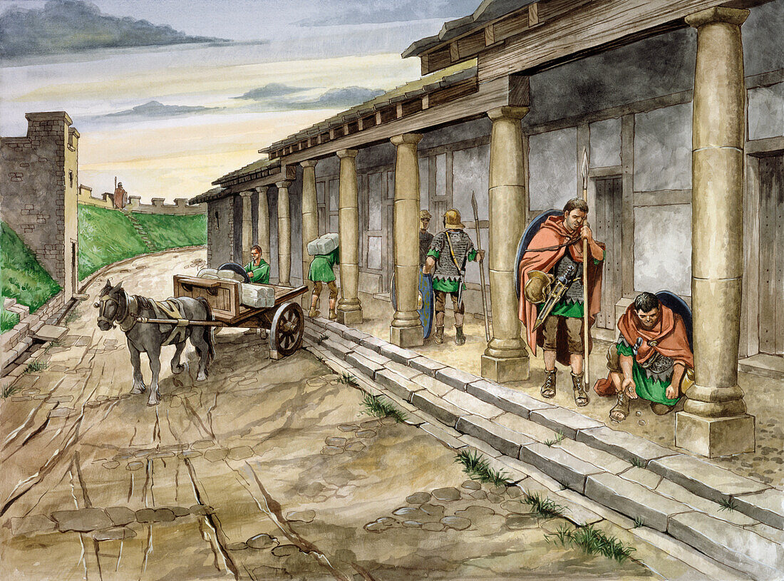 Housesteads Roman Fort, 2nd century, illustration