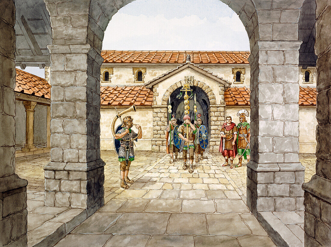 Housesteads Roman Fort, 3rd century, illustration
