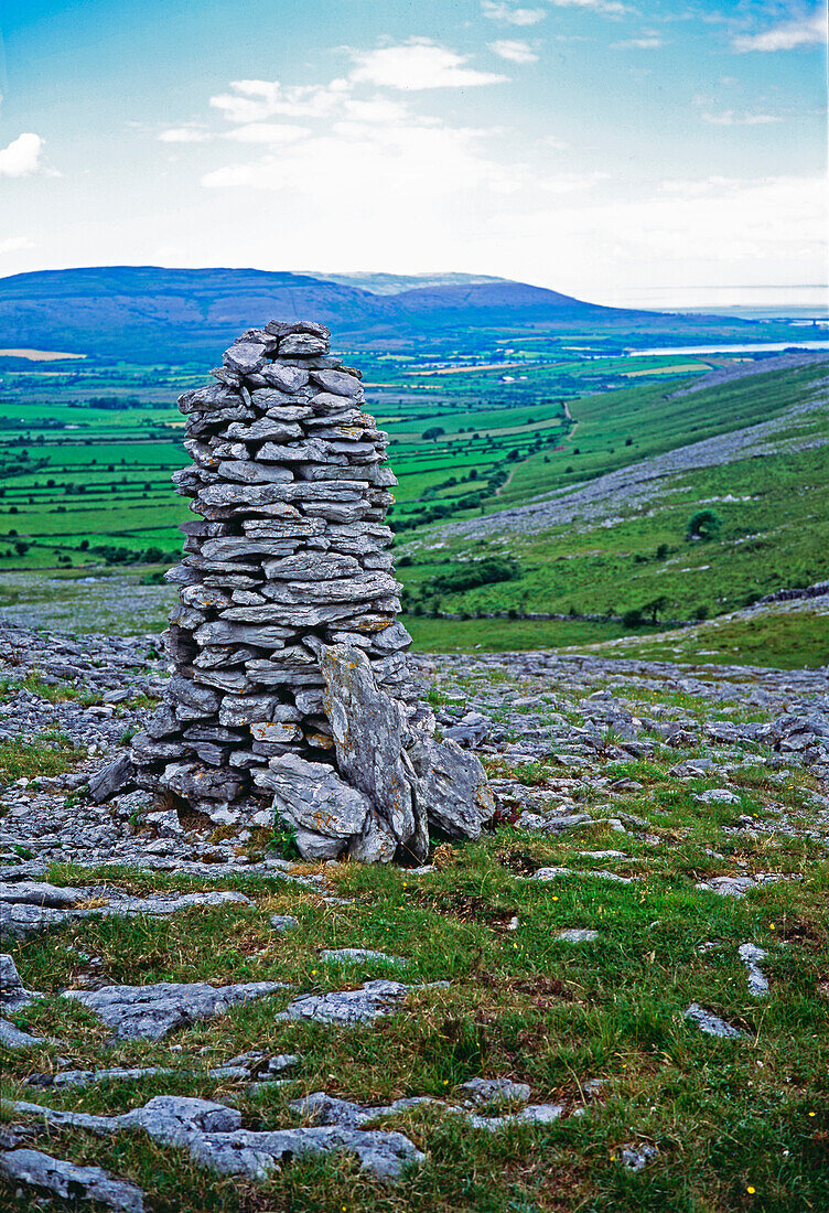 Stone pile marker, Burren, Ireland