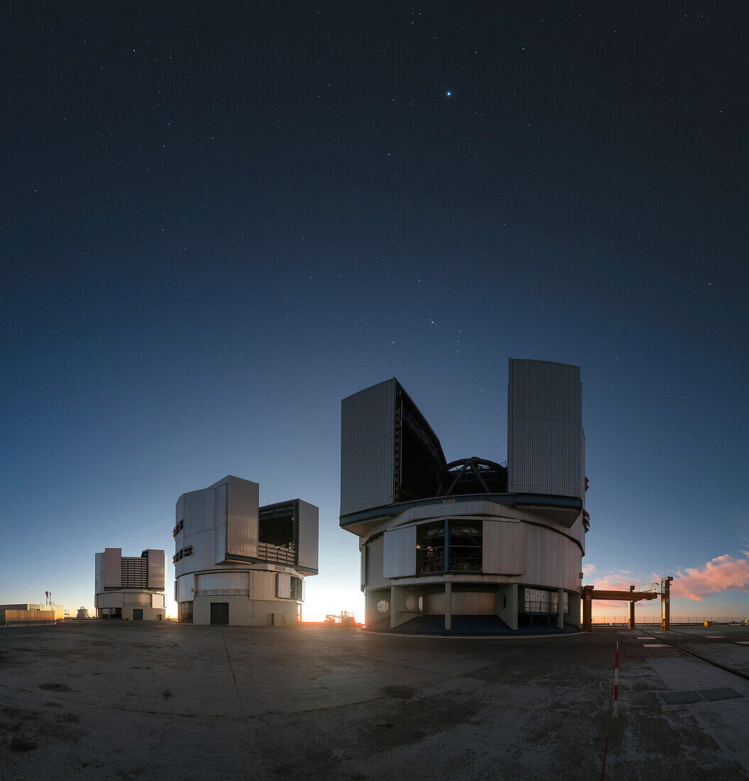 Very Large Telescope at sunset, Chile