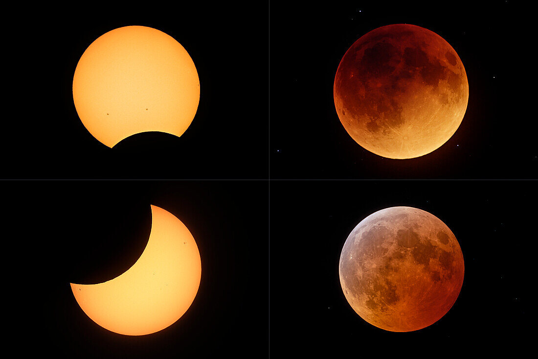 Comparison of lunar eclipses