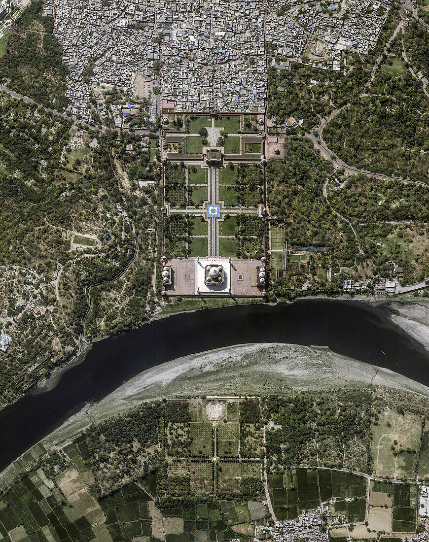 Taj Mahal, India, satellite image