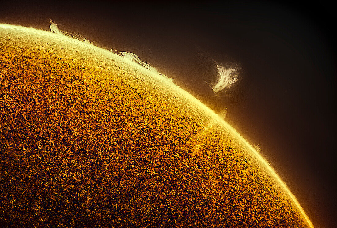 Eruptive solar prominence