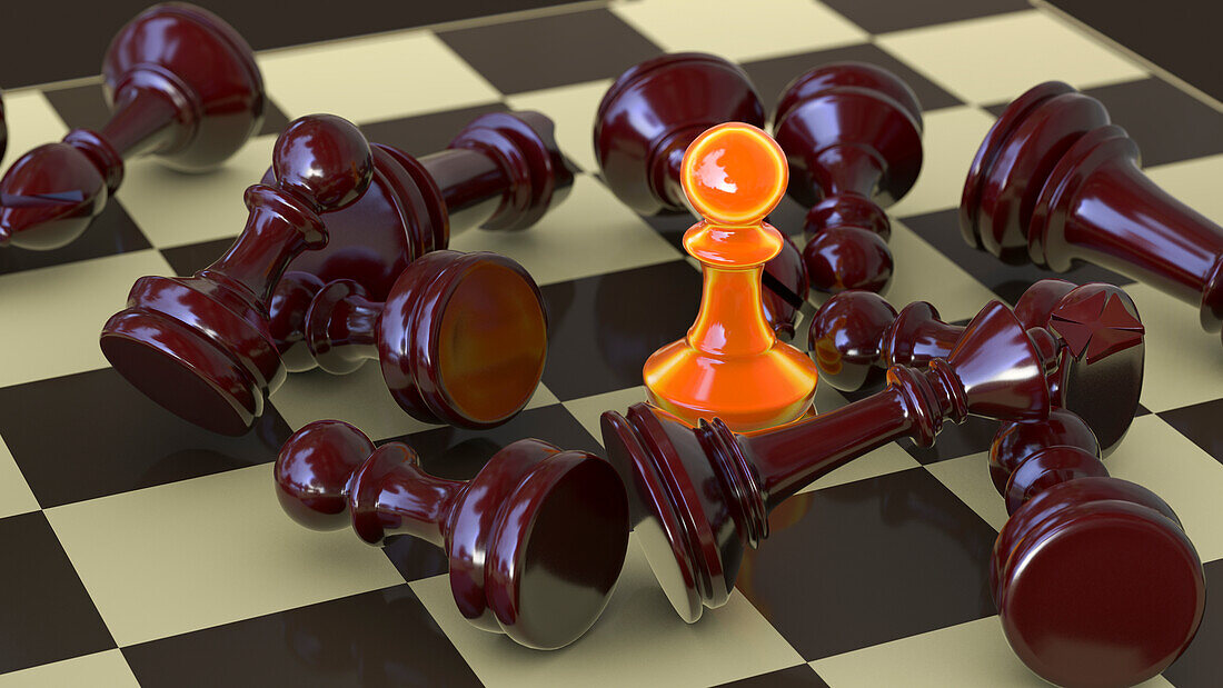 Chess pawn, illustration