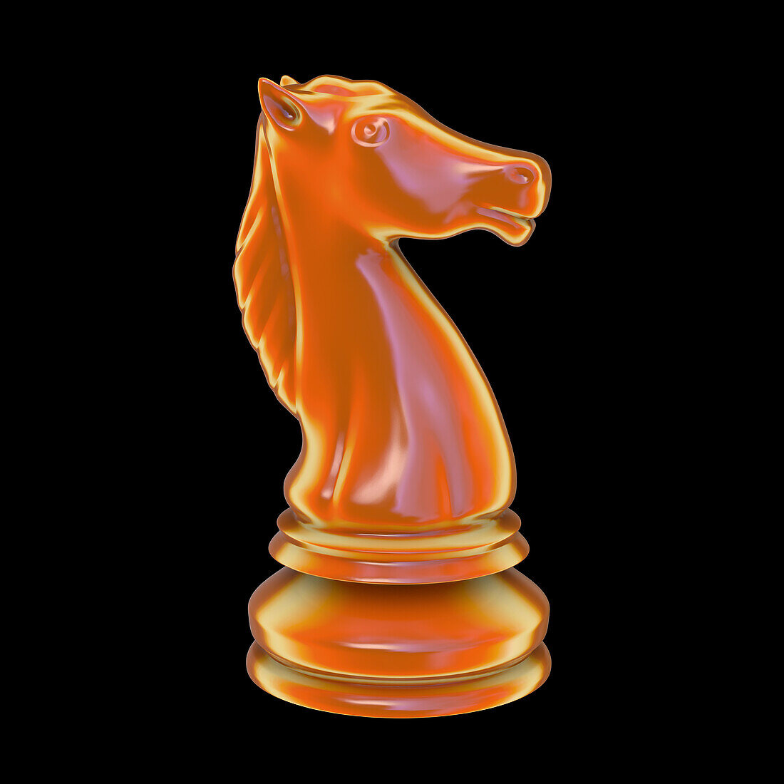 Chess knight, illustration