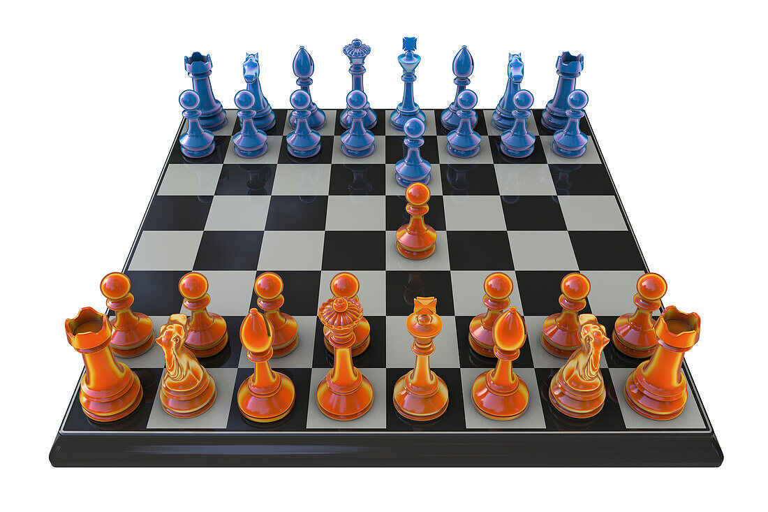 Chess game, illustration