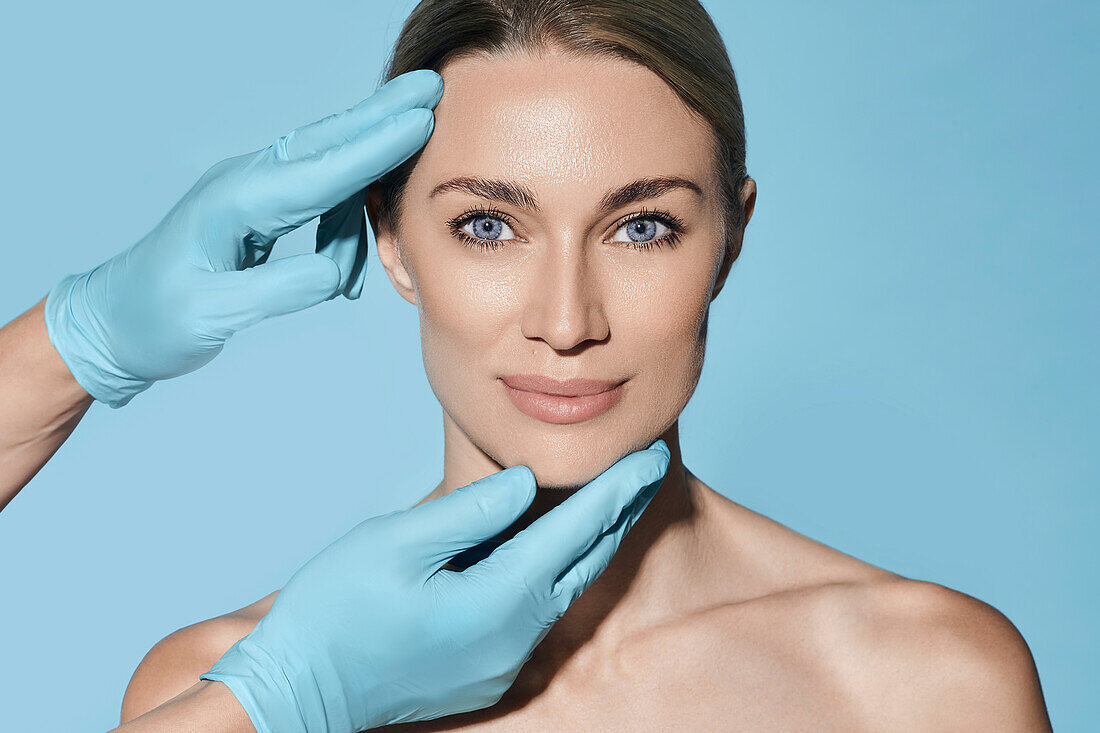 Facial plastic surgery, conceptual image
