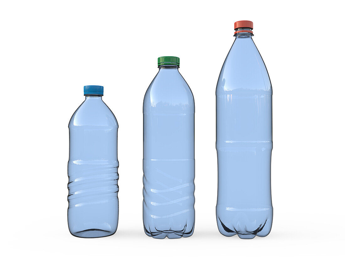 Empty plastic bottles, illustration
