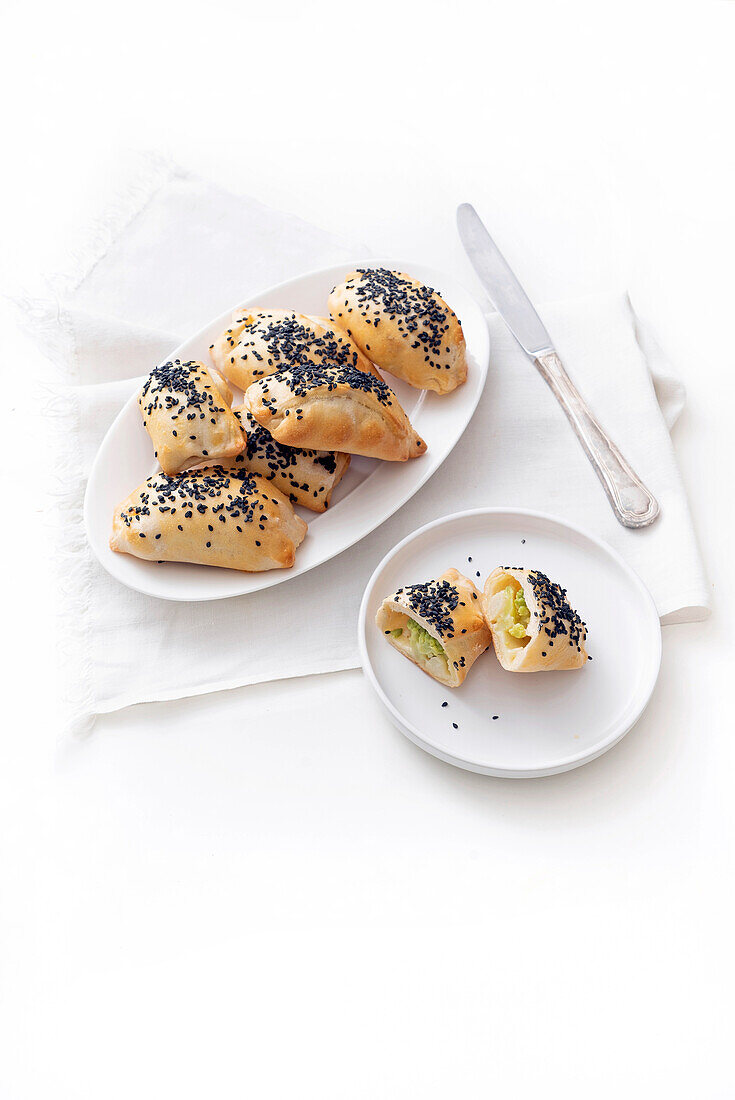 Dumplings with broccoli filling