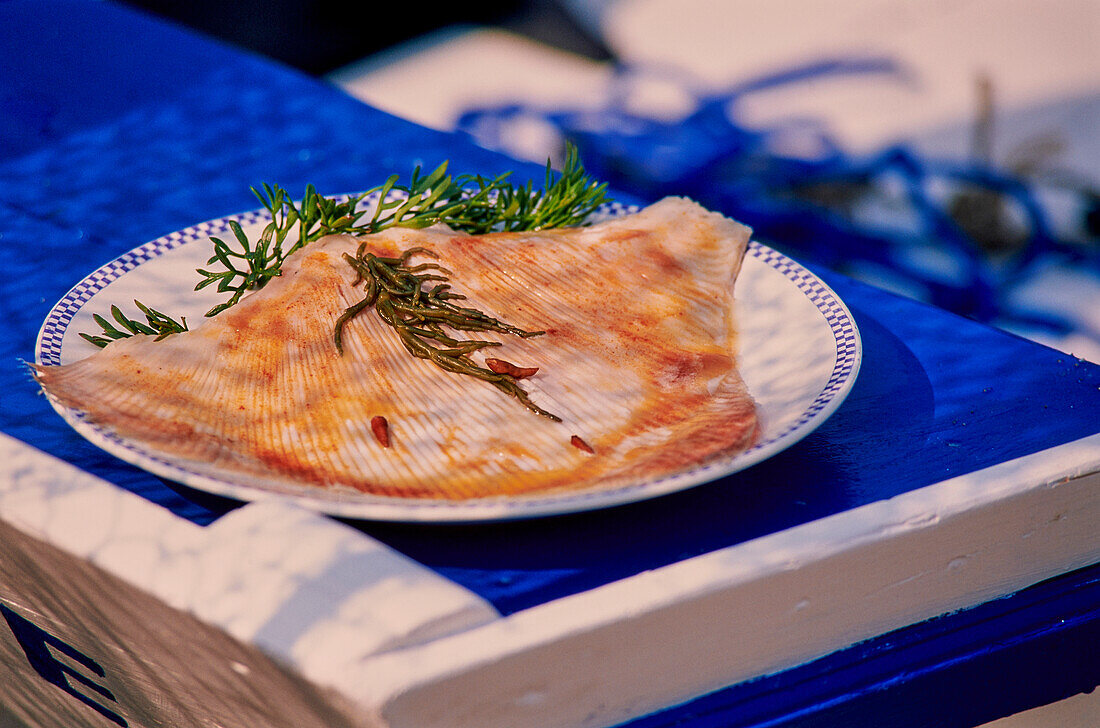 Rochen mit Meerfenchel