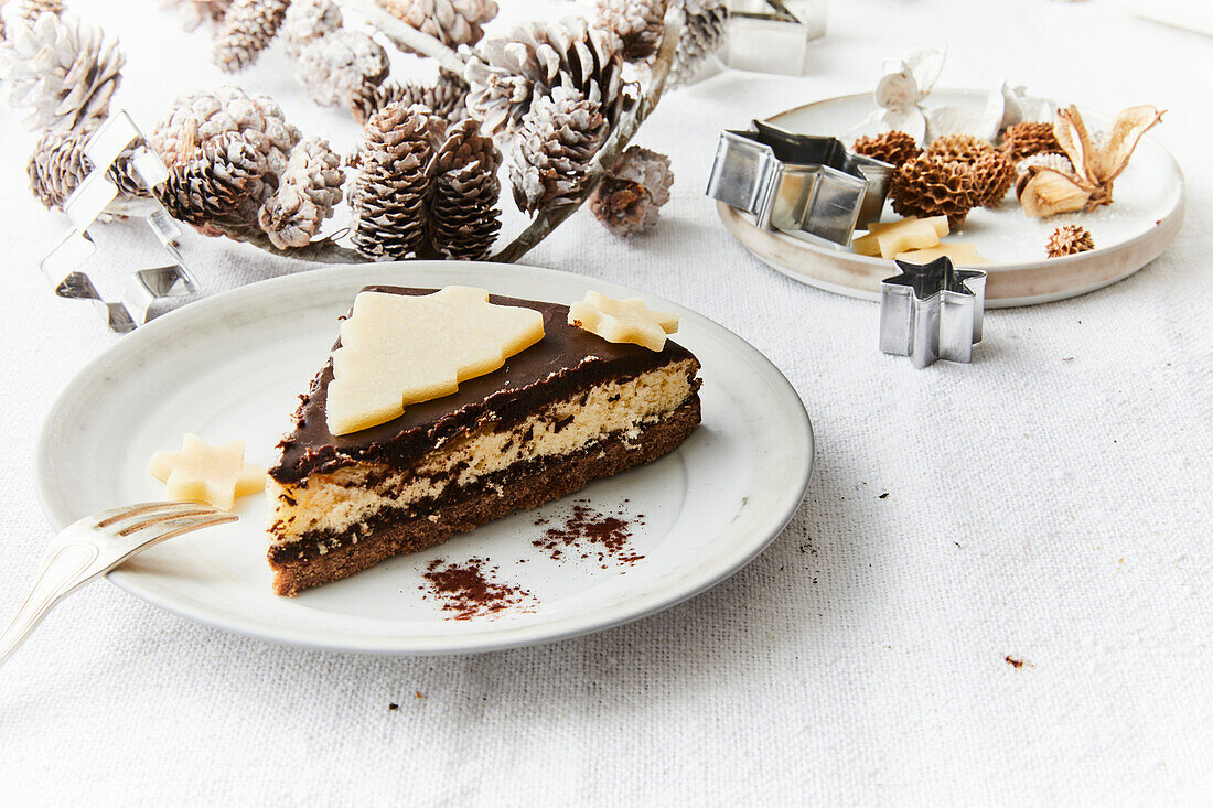 Chocolate gingerbread tart