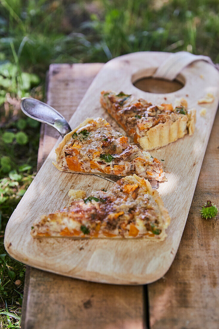 Süßkartoffel-Walnuß-Tarte