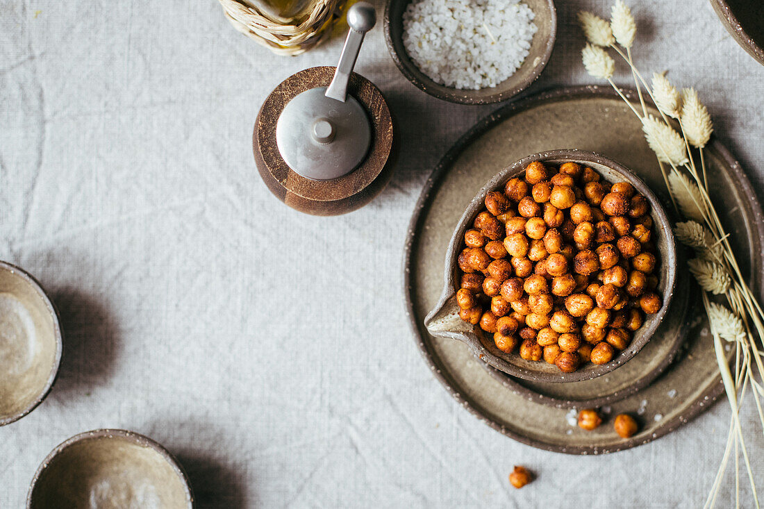 Roasted spicy chickpeas