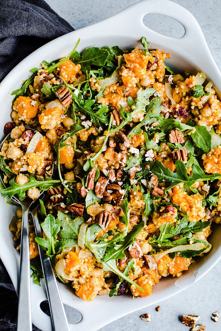 Arugula Sweet Potato Salad with Pecans