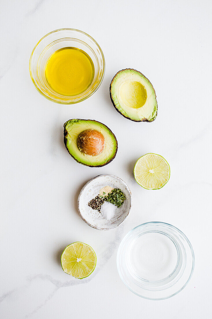 Ingredients for avocado dressing