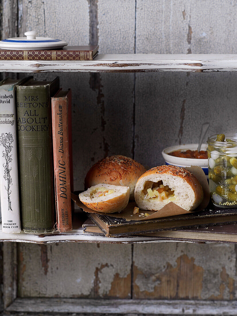 Stuffed Ploughmans Rolls