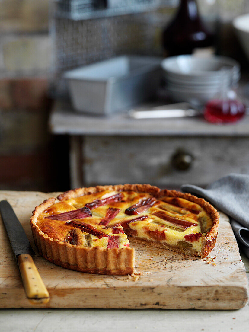 Rhubarb Custard Tart