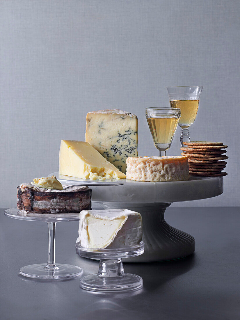 Cheese Board - Flower Marie, Epoisses de Bourgogne, PDO Stilton, Lincolnshire Poachers, Vacherin