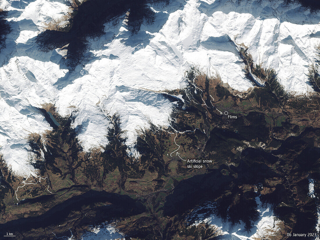 Swiss Alps, 2023, satellite image