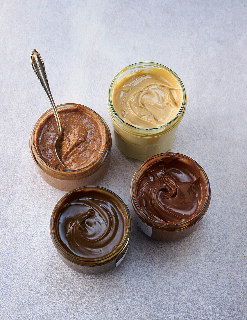 Four different nut butters