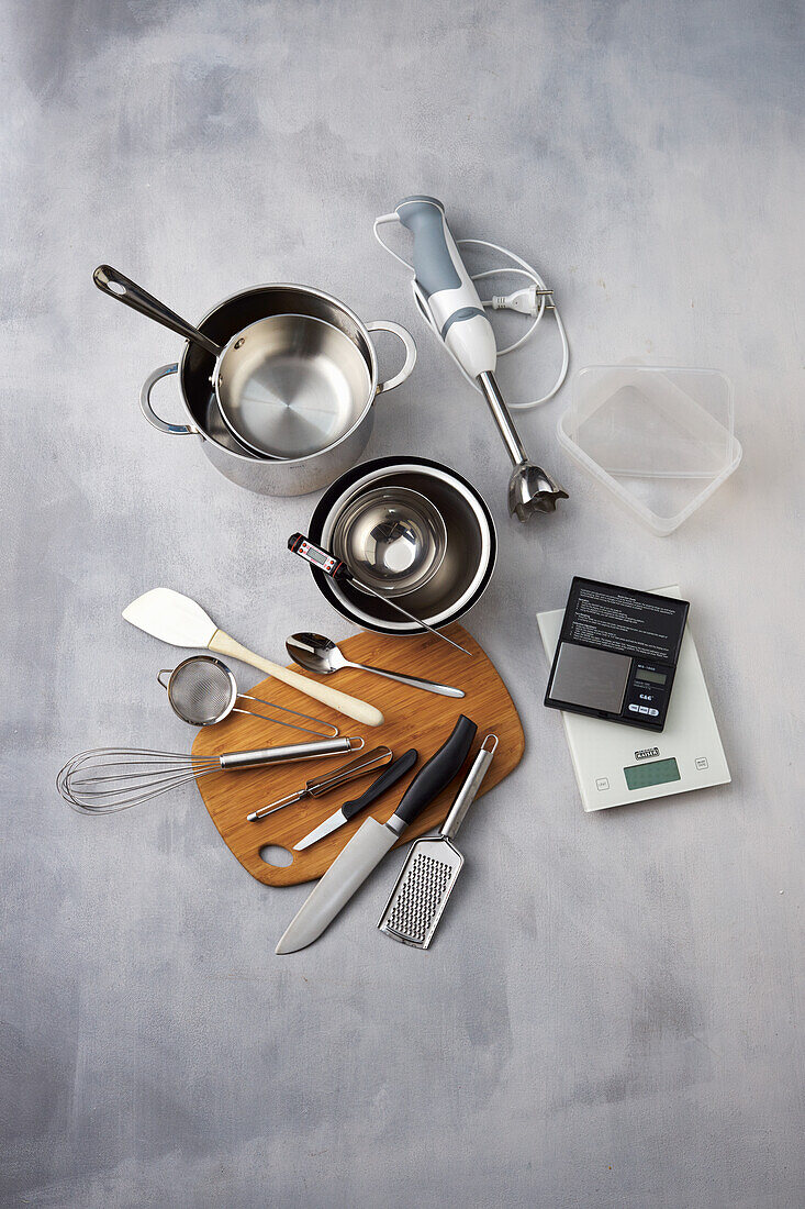 Utensils from the ice cream lab