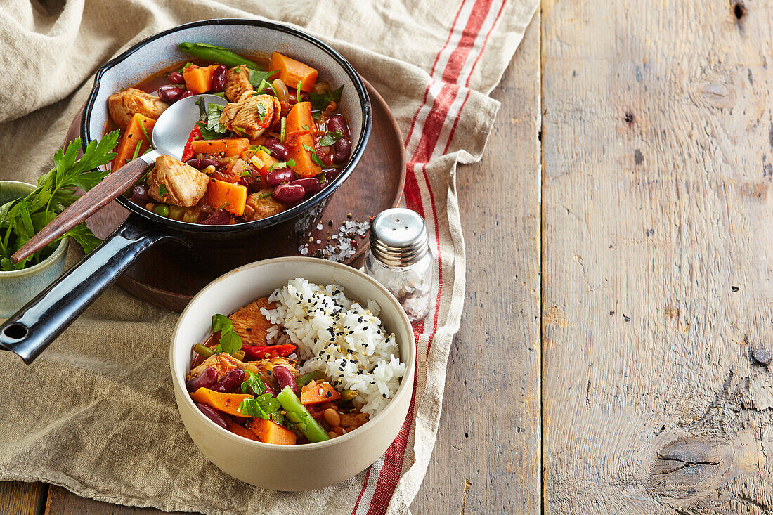 Sweet potato stew with beans