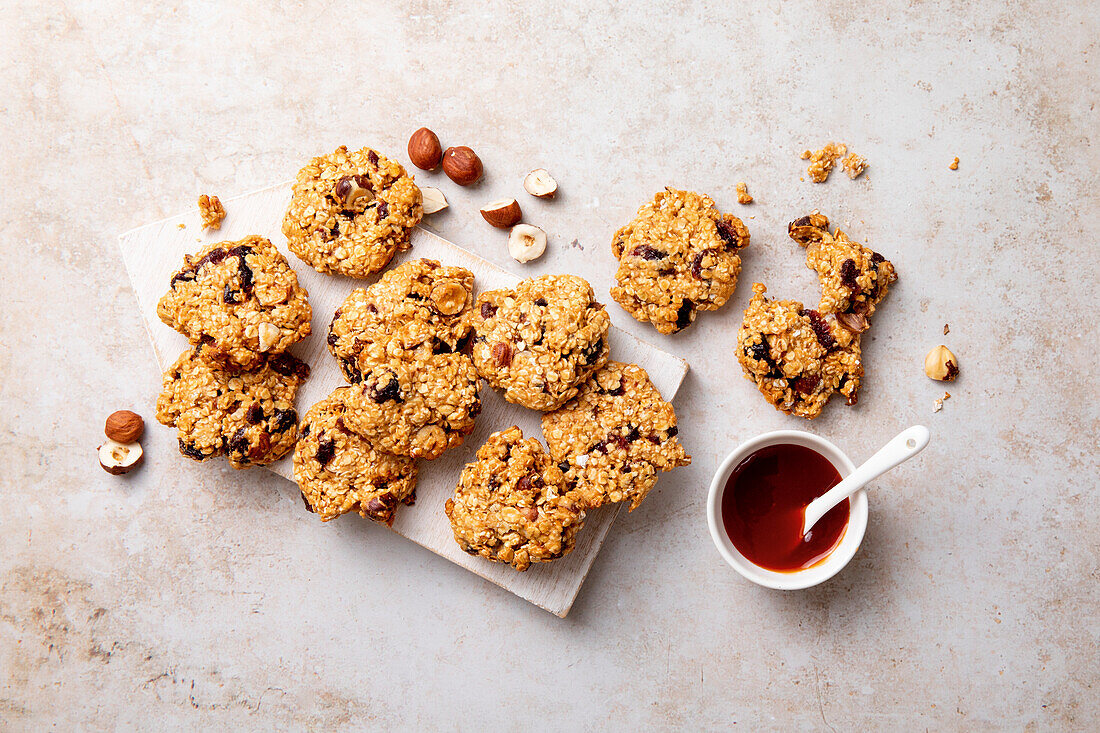 Müsli-Cookies mit Cranberrys