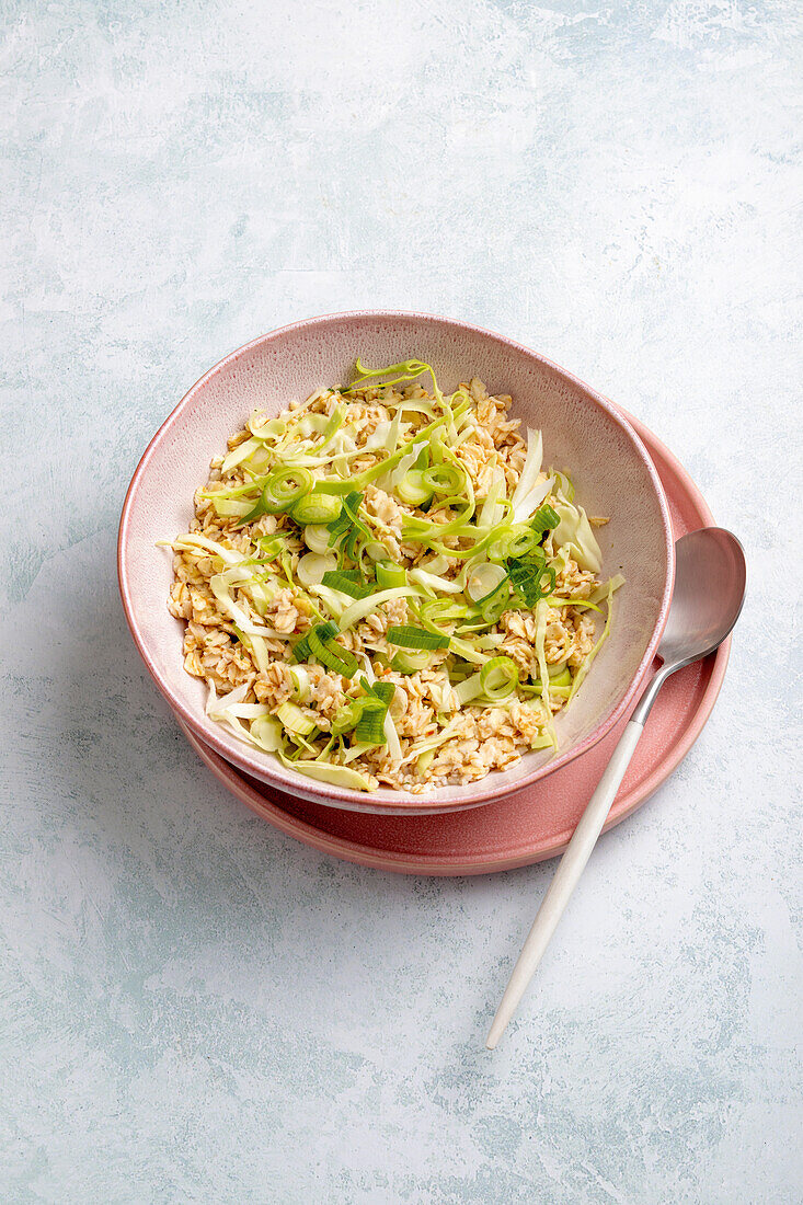 Cabbage and oatmeal mix