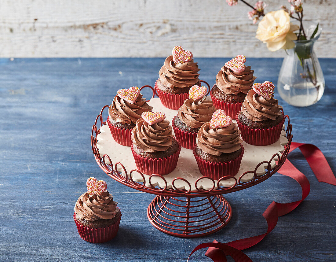 Schokoladen-Nougat-Cupcakes
